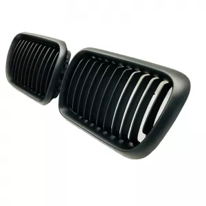 Front Grilles suitable for BMW 3 E36 96-99 Matte Black with 11 Lines 2 Pcs-image-6342273