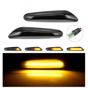 Side Fender Indicators suitable for BMW 1 E81 / E82 / E87 / E88 / 3 E90 / E91 / E92 / E93 / X1 E84 / X3 E83 LED Dynamic Smoke 2 pcs