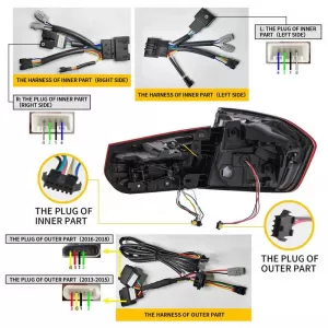 Tailights Set suitable for Bmw 3 F30 11-18 Sedan M4 Look OLed Dynamic Start Up Smoke Vland-image-6342327