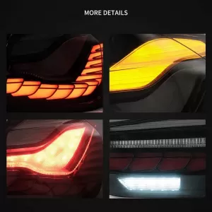Tailights Set suitable for Bmw 3 F30 11-18 Sedan M4 Look OLed Dynamic Start Up Smoke Vland-image-6342330