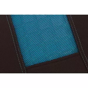 Back Support Anatomic / Orthopedic Cushion Memory Foam & Gel RK19019 36x33cm Black / Blue 1 pc-image-6342535
