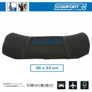 Back Support Anatomic / Orthopedic Cushion Memory Foam & Gel RK19019 36x33cm Black / Blue 1 pc-image-6342539