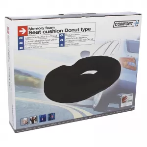 Seat Support Anatomic / Orthopedic Cushion Memory Foam RK19006 34.5x43x8cm Black 1 pc-image-6342545