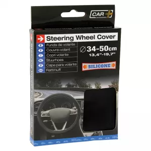 Steering Wheel Cover 'Black Silicone' One Size Universal 34-50cm-image-6342678