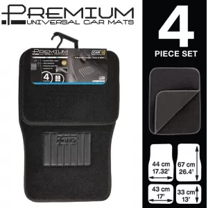 Car Carpets Universal Premium Collection Car+ Black 4 Pieces-image-6342688