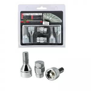 image-4-Antitheft Wheel Nuts / Bolts Butzi Premium Kit 6 pcs With Unique Key-Tool Type-DD M12x1.25 L28 T17