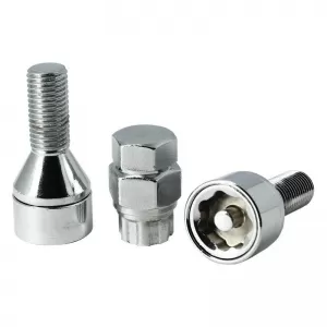 Antitheft Wheel Nuts / Bolts Butzi Premium Kit 6 pcs With Unique Key-Tool Type-DD M12x1.25 L28 T17-image-6342699