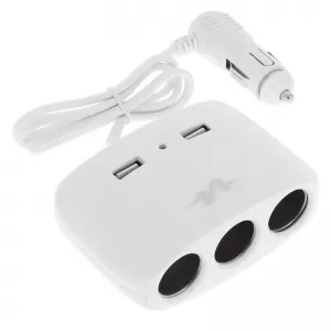Multi Socket Triple With Two USB White Pulse Mobile MLS511W 1 Pc