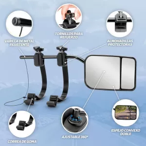 Exteriors Additional Driving Mirrors Universal Suitable for Caravan 18.4x12.5cm Swiss Drive 2808326 2 pcs-image-6342749