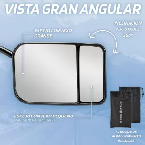 Exteriors Additional Driving Mirrors Universal Suitable for Caravan 18.4x12.5cm Swiss Drive 2808326 2 pcs-image-6342752