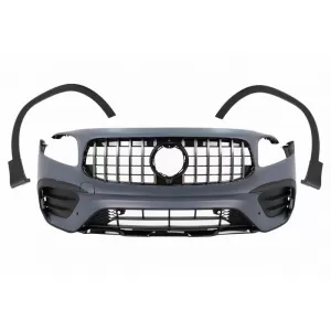 Front Bumper suitable for Mercedes-Benz GLB X247 (2019-2023) GLB 35 A Design Look With Grill & 2 Fender Flares-image-6342766