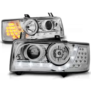 image-66-HEADLIGHTS DAYLIGHT CHROME fits VW T4 90-03.03 TRANSPORTER