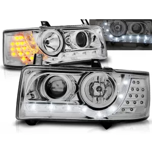 HEADLIGHTS DAYLIGHT CHROME fits VW T4 90-03.03 TRANSPORTER
