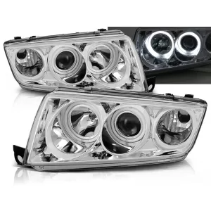 HEADLIGHTS ANGEL EYES CHROME fits SKODA FABIA I 12.99-08