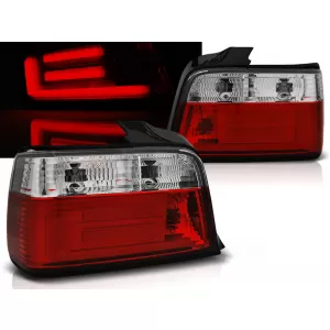 LED BAR TAIL LIGHTS RED WHIE fits BMW E36 12.90-08.99 SEDAN