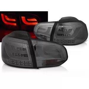 LED BAR TAIL LIGHTS SMOKE fits VW GOLF 6 10.08-12
