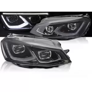 FULL LED HEADLIGHTS LIGHT BLACK fits VW GOLF 7 14-17
