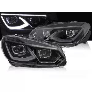 FULL LED HEADLIGHTS BLACK fits VW GOLF 6 08-13
