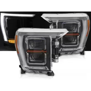 LED HEADLIGHTS BLACK DRL fits FORD F150 MK14 20-23