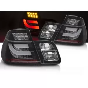 LED TAIL LIGHTS BLACK fits BMW E46 98-01 SEDAN