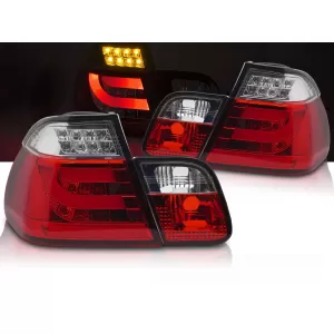 LED TAIL LIGHTS RED WHITE fits BMW E46 98-01 SEDAN