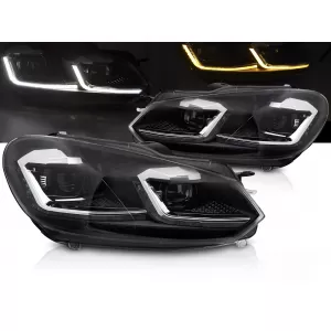 HEADLIGHTS SILVER LINE LED SEQ DRL fits VW GOLF VI 08-12