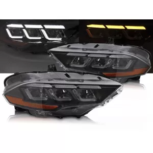 HEADLIGHTS FULL LED SEQ DRL fits FORD MUSTANG 18-22 