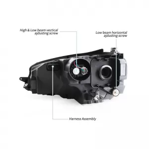Headlights Set suitable for VW Golf VII (7) 12-17 Mk8 Golf Look Dynamic Start DRL & Signal Black Full LED With Motor VLand-image-6343623