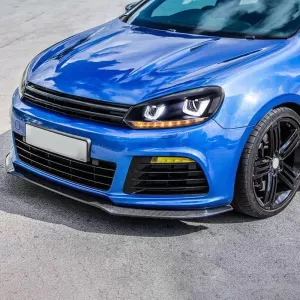 Headlights Set suitable for VW Golf VI (6) 08-12 DRL U-Type & Dynamic Signal & Devil Eye Black H7/H7 With Motor VLand-image-6343642