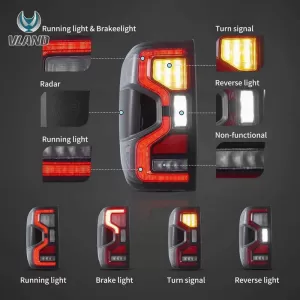 Tailights Set Suitable for Ford Ranger T9 2022+ Full Led Clear VLand-image-6343644