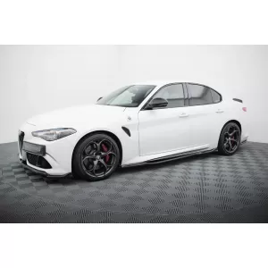 Maxton Design spoiler set suitable for side skirts, front, rear bumper and trunk of Alfa Romeo Giulia Quadrifoglio after 2016, Gloss Black-image-6343881