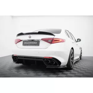 Maxton Design spoiler set suitable for side skirts, front, rear bumper and trunk of Alfa Romeo Giulia Quadrifoglio after 2016, Gloss Black-image-6343882
