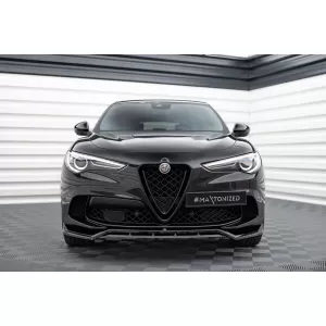 Maxton Design spoiler set suitable for side skirts, front, rear bumper and trunk of Alfa Romeo Stelvio Quadrifoglio 2016-2022, Gloss Black-image-6343901