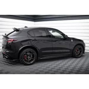Maxton Design spoiler set suitable for side skirts, front, rear bumper and trunk of Alfa Romeo Stelvio Quadrifoglio 2016-2022, Gloss Black-image-6343903