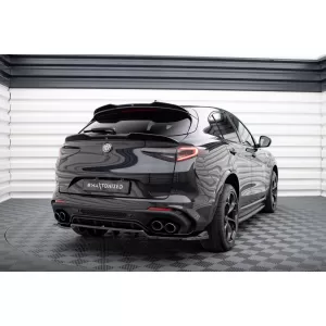 Maxton Design spoiler set suitable for side skirts, front, rear bumper and trunk of Alfa Romeo Stelvio Quadrifoglio 2016-2022, Gloss Black-image-6343904