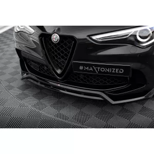 Maxton Design spoiler set suitable for side skirts, front, rear bumper and trunk of Alfa Romeo Stelvio Quadrifoglio 2016-2022, Gloss Black-image-6343905
