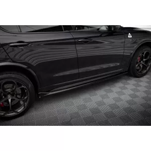 Maxton Design spoiler set suitable for side skirts, front, rear bumper and trunk of Alfa Romeo Stelvio Quadrifoglio 2016-2022, Gloss Black-image-6343906