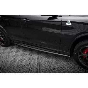 Maxton Design spoiler set suitable for side skirts, front, rear bumper and trunk of Alfa Romeo Stelvio Quadrifoglio 2016-2022, Gloss Black-image-6343907
