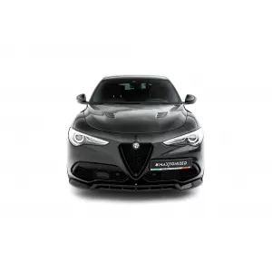 Maxton Design spoiler set suitable for side skirts, front, rear bumper and trunk of Alfa Romeo Stelvio 2016-2022, Gloss Black-image-6343920
