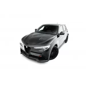 Maxton Design spoiler set suitable for side skirts, front, rear bumper and trunk of Alfa Romeo Stelvio 2016-2022, Gloss Black-image-6343922