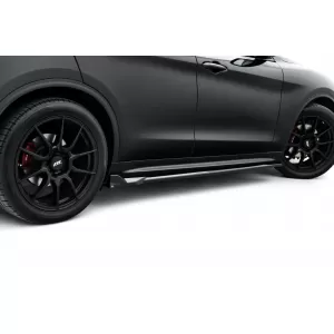 Maxton Design spoiler set suitable for side skirts, front, rear bumper and trunk of Alfa Romeo Stelvio 2016-2022, Gloss Black-image-6343926