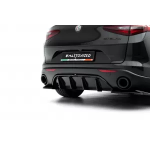 Maxton Design spoiler set suitable for side skirts, front, rear bumper and trunk of Alfa Romeo Stelvio 2016-2022, Gloss Black-image-6343929
