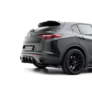 Maxton Design spoiler set suitable for side skirts, front, rear bumper and trunk of Alfa Romeo Stelvio 2016-2022, Gloss Black-image-6343930