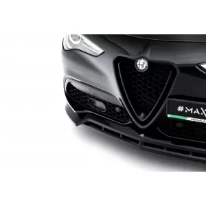 Maxton Design spoiler set suitable for side skirts, front, rear bumper and trunk of Alfa Romeo Stelvio 2016-2022, Gloss Black-image-6343933
