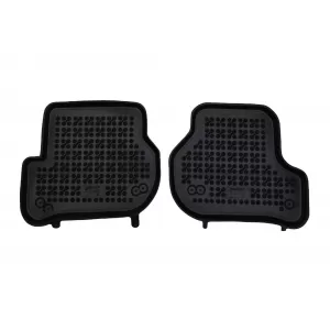 Custom-fit rubber floor mats suitable for Volkswagen Golf VI, R version 2008 - 2013, 4-piece set, black-image-6343962