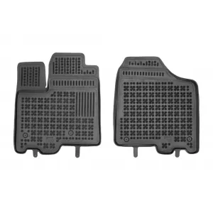 Custom-fit rubber floor mats suitable for Toyota Sienna 2010 - 2020, 7 seats, 4-piece set, black-image-6344080