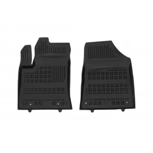Custom-fit rubber floor mats suitable for Hyundai Kona BEV after 2023, 3-piece set, black-image-6344156