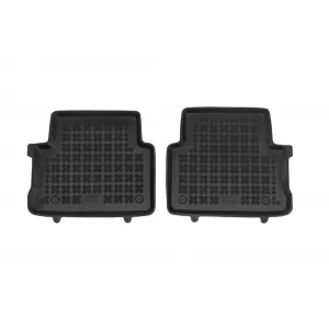 Custom-fit rubber floor mats suitable for Dacia Jogger after 2023, 7 seats HEV, 5-piece set, black-image-6344233
