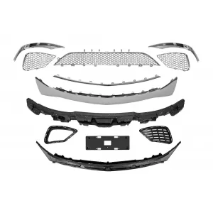 Front A Design bumper type S65 suitable for Mercedes S-Class W222 2014-2017 with PDC-image-6344605