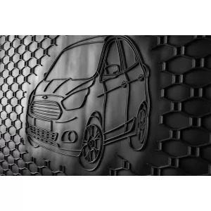 Rigum rubber boot mat suitable for Ford Ka+ after 2016, 1 piece, black-image-6344616